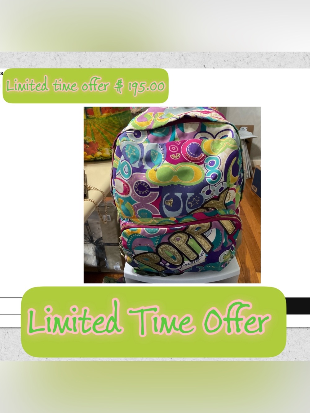 Coach Poppy Limited Edition Backpack